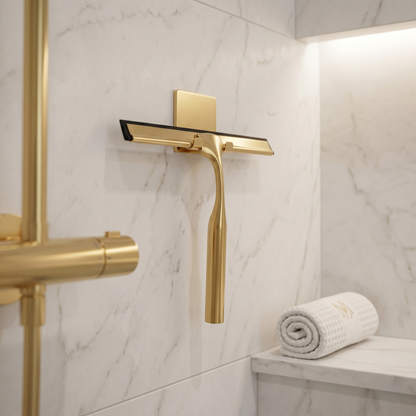 Kovelli Brass Shower Glass Squeegee With Wall Mount Hook