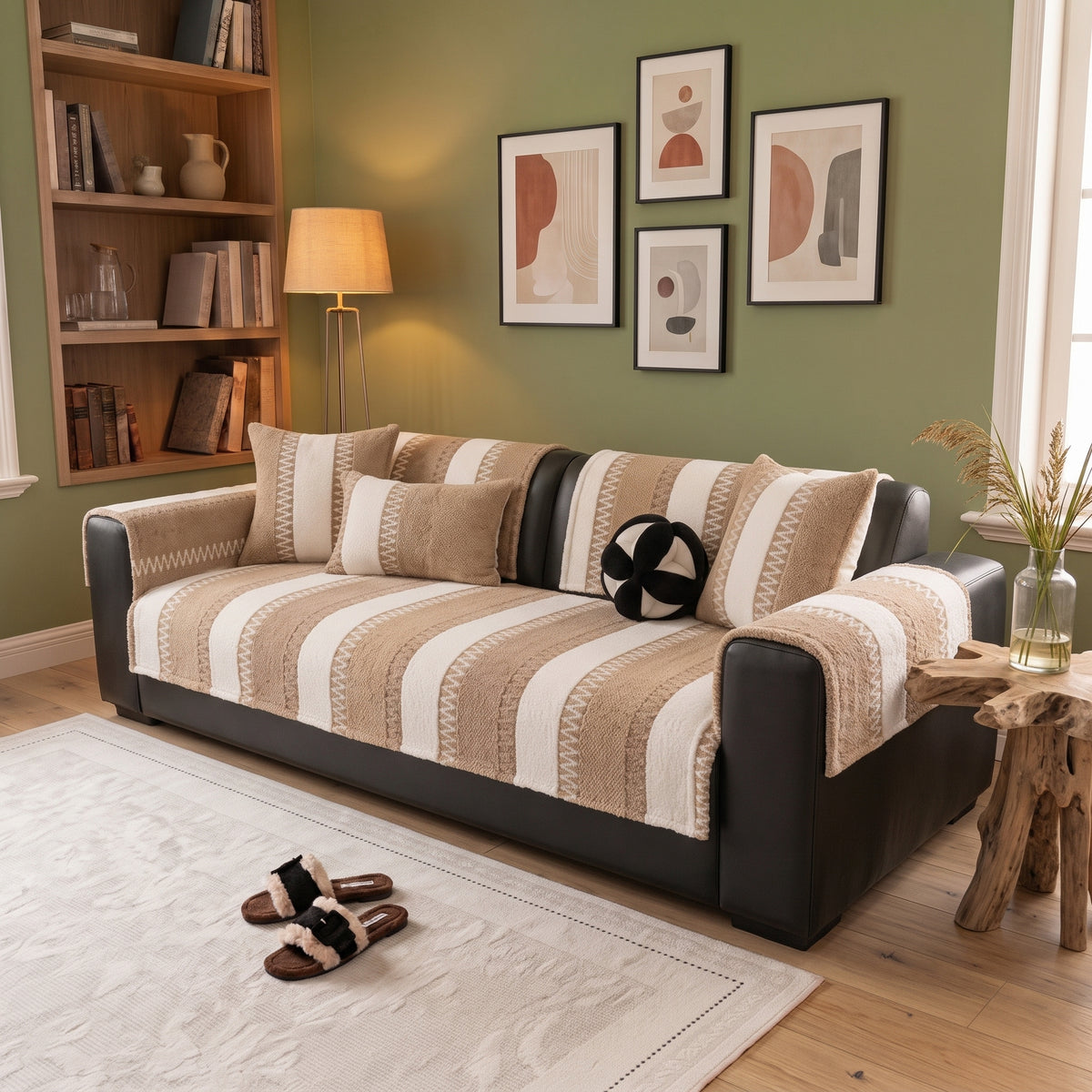 Plush Anti-Slip Sofa Cushion Mat for Seats & Backrests