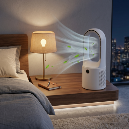 Bladeless Personal Cooling Tower – Quiet Airflow Comfort for Home & Workspace