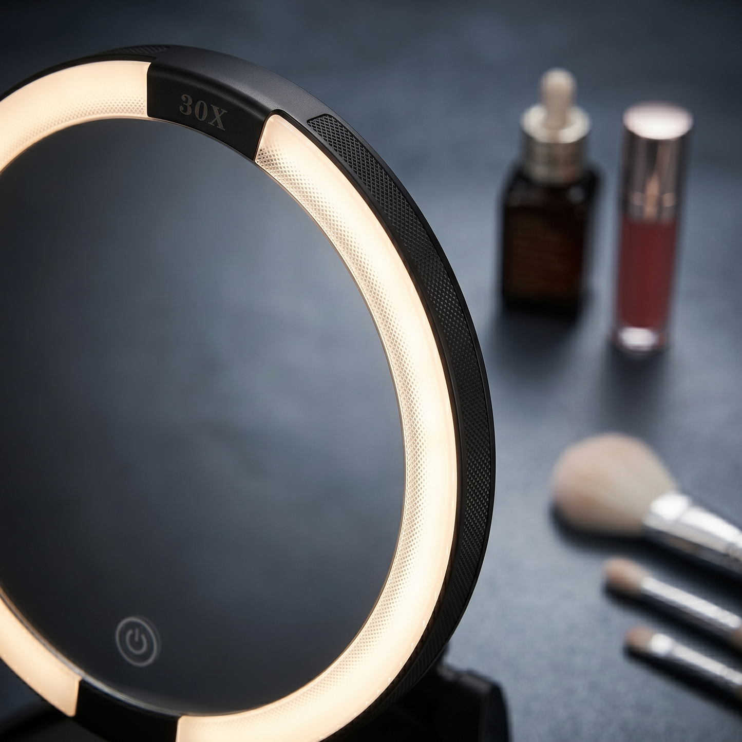 Kovelli™ LED Makeup Mirror with Lights & 30X Magnification – Rechargeable Portable Vanity Mirror