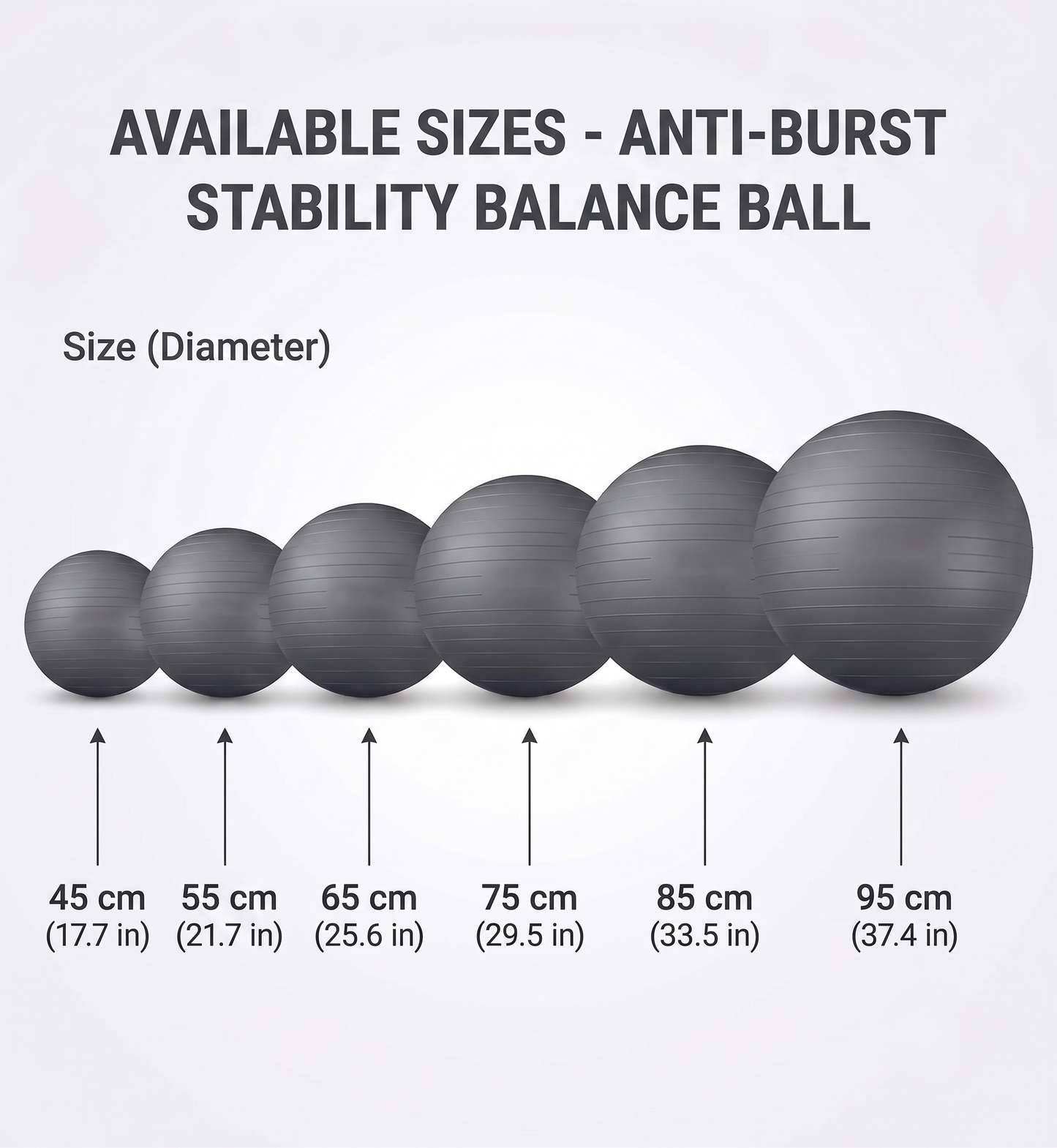 Anti-Burst Stability Balance Ball with Pump for Home Fitness