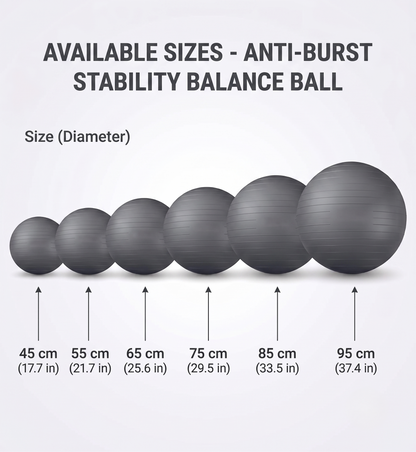 Anti-Burst Stability Balance Ball with Pump for Home Fitness