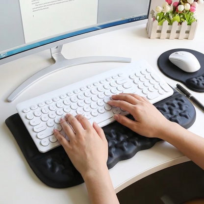 Ergonomic Wrist Support Pad – Pressure Relief Desk Cushion for Keyboard & Mouse Comfort