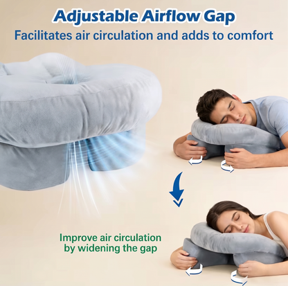 Adjustable Face Down Memory Foam Support Pillow for Stomach Sleepers & Relaxation