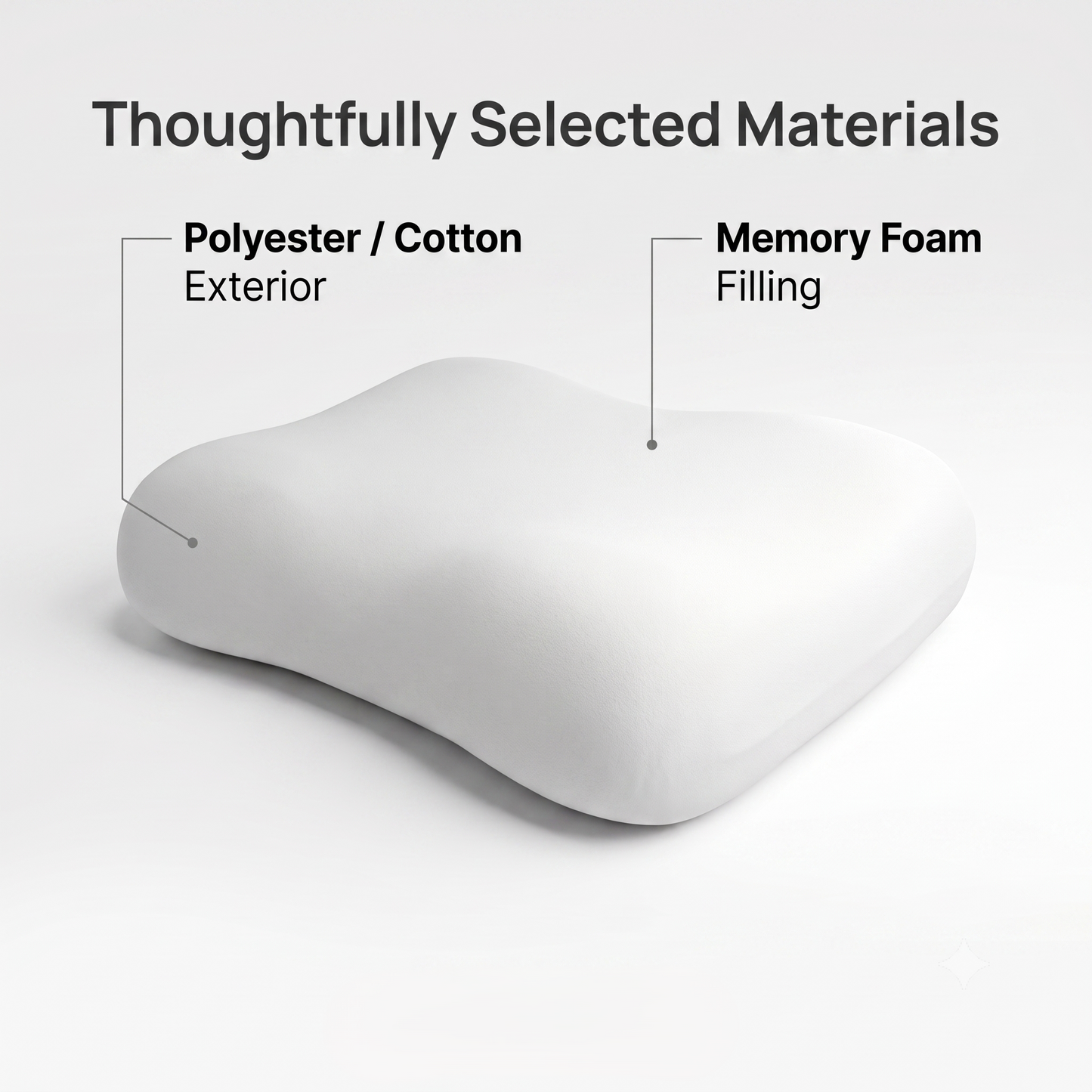 Ergonomic Contour Memory Foam Pillow for Side & Back Sleepers