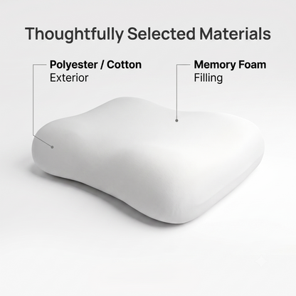 Ergonomic Contour Memory Foam Pillow for Side & Back Sleepers
