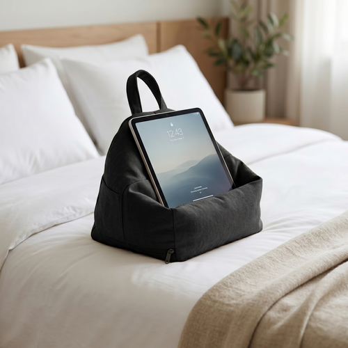 Hands-Free Bed & Couch Tablet Stand Pillow – Adjustable Soft Support for Phones & Tablets