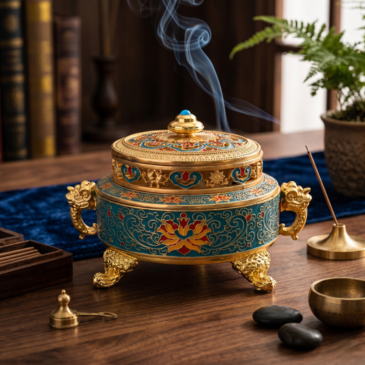 Kovelli Lotus Incense Vessel