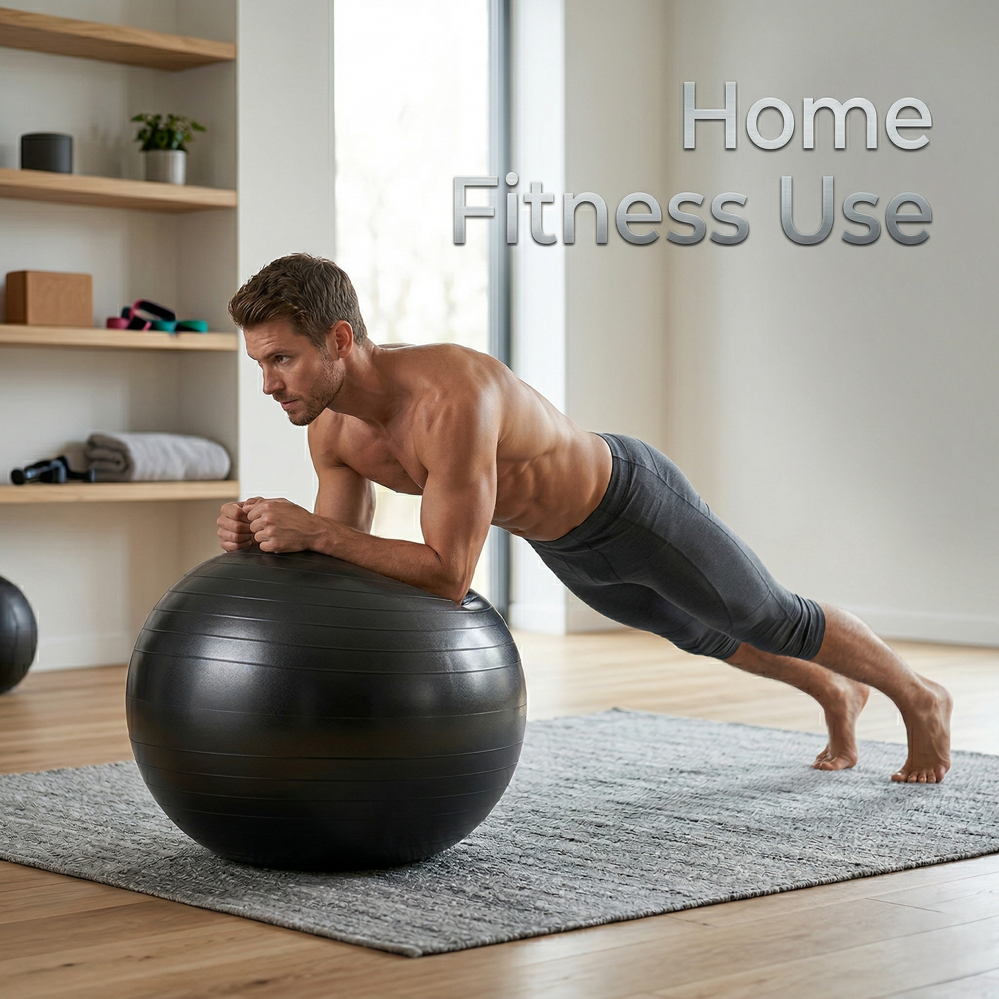 Anti-Burst Stability Balance Ball with Pump for Home Fitness