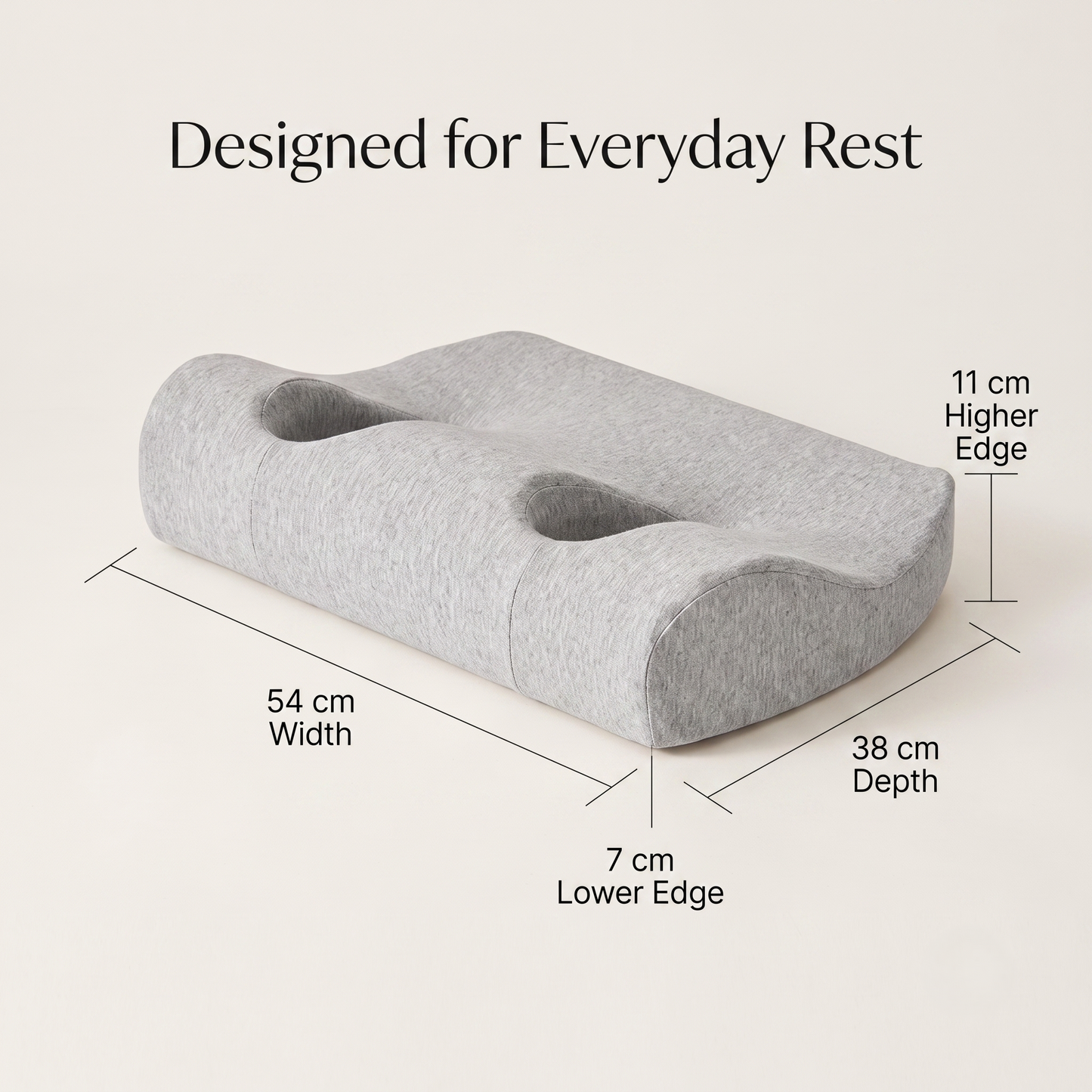 Ergonomic Memory Foam Pillow with Dual Ear Openings