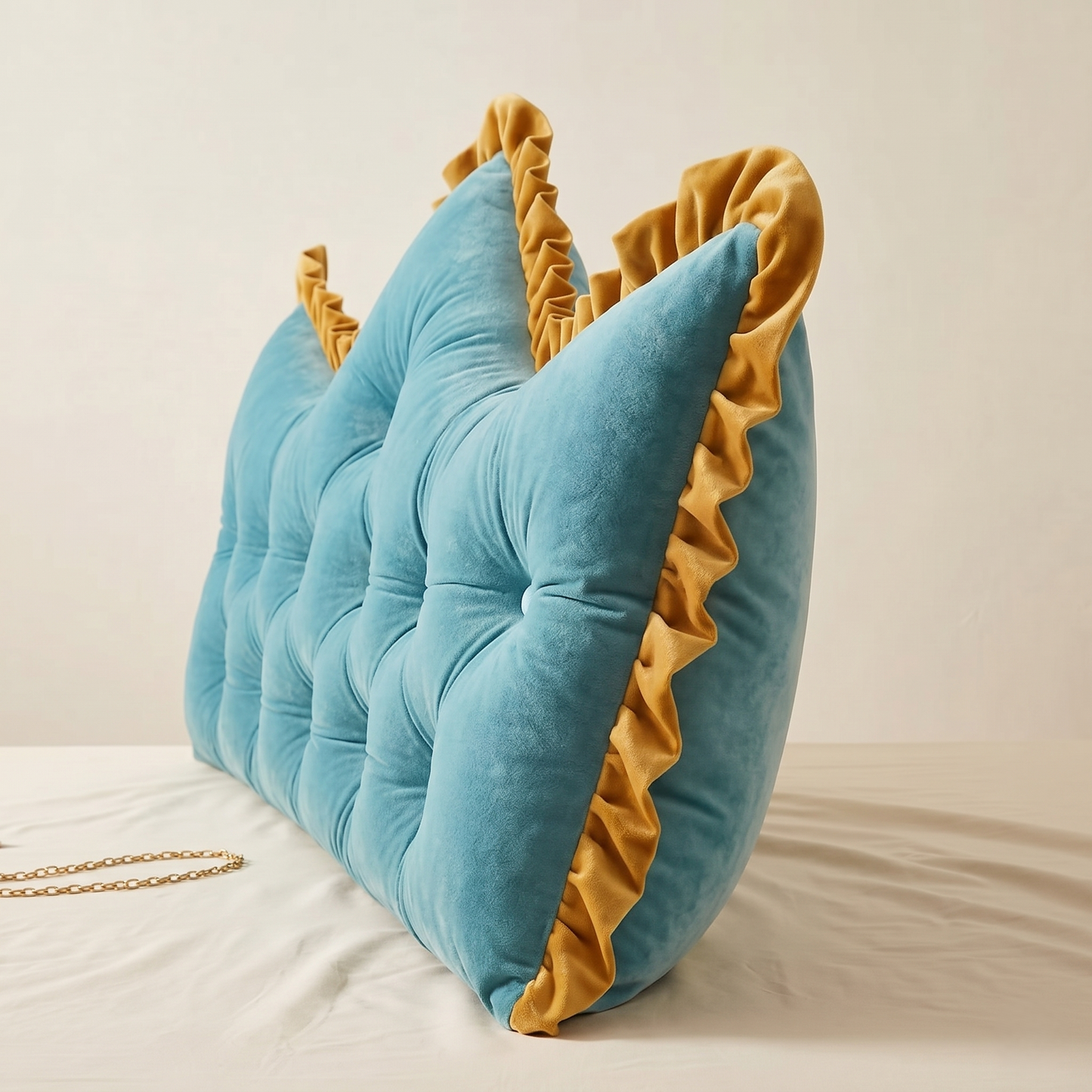 Kovelli™ Plush Tufted Headboard Pillow Backrest Cushion