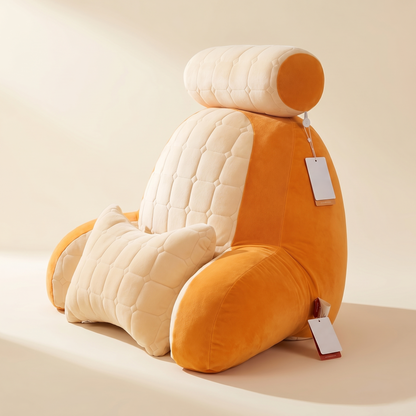 Oversized Reading Pillow With Headrest & Lumbar Support – Plush Bed Backrest Cushion For Relaxing, Reading & Gaming