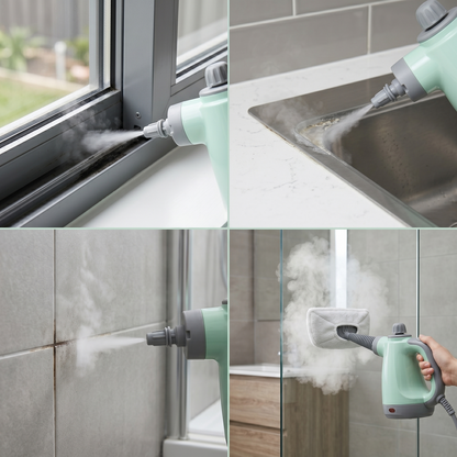 Precision Handheld Steam Cleaner for Tile, Grout & Hard-to-Reach Surfaces
