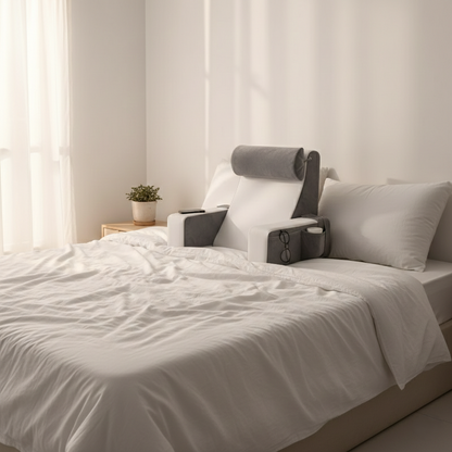 Ergonomic Bed Rest Pillow with Memory Foam Support