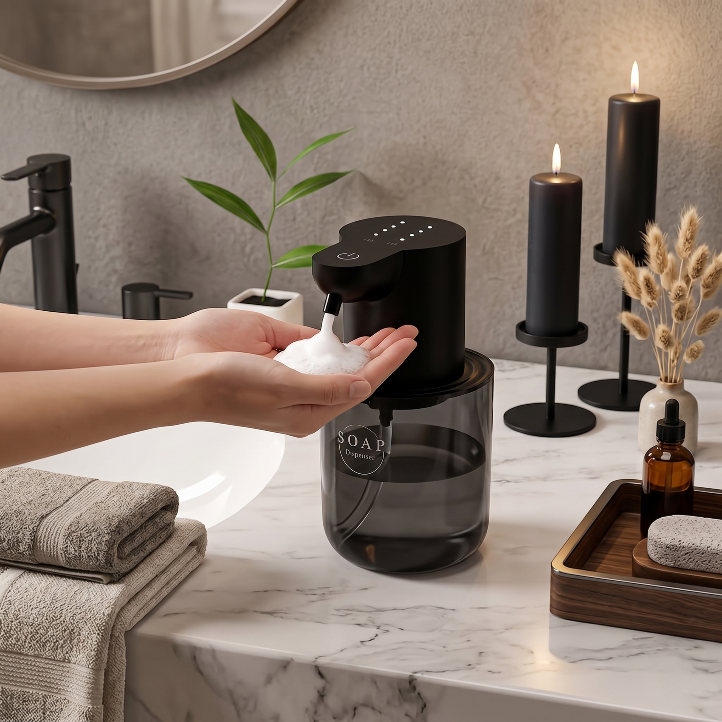 Kovelli™ Touchless Automatic Foam Soap Dispenser – Rechargeable Smart Sensor Dispenser for Kitchen & Bathroom