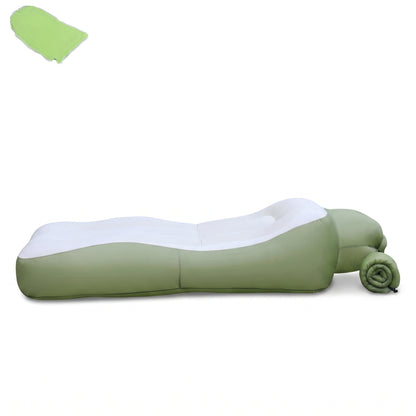 Full-Length Inflatable Lounger Sofa with Breathable Mesh Center