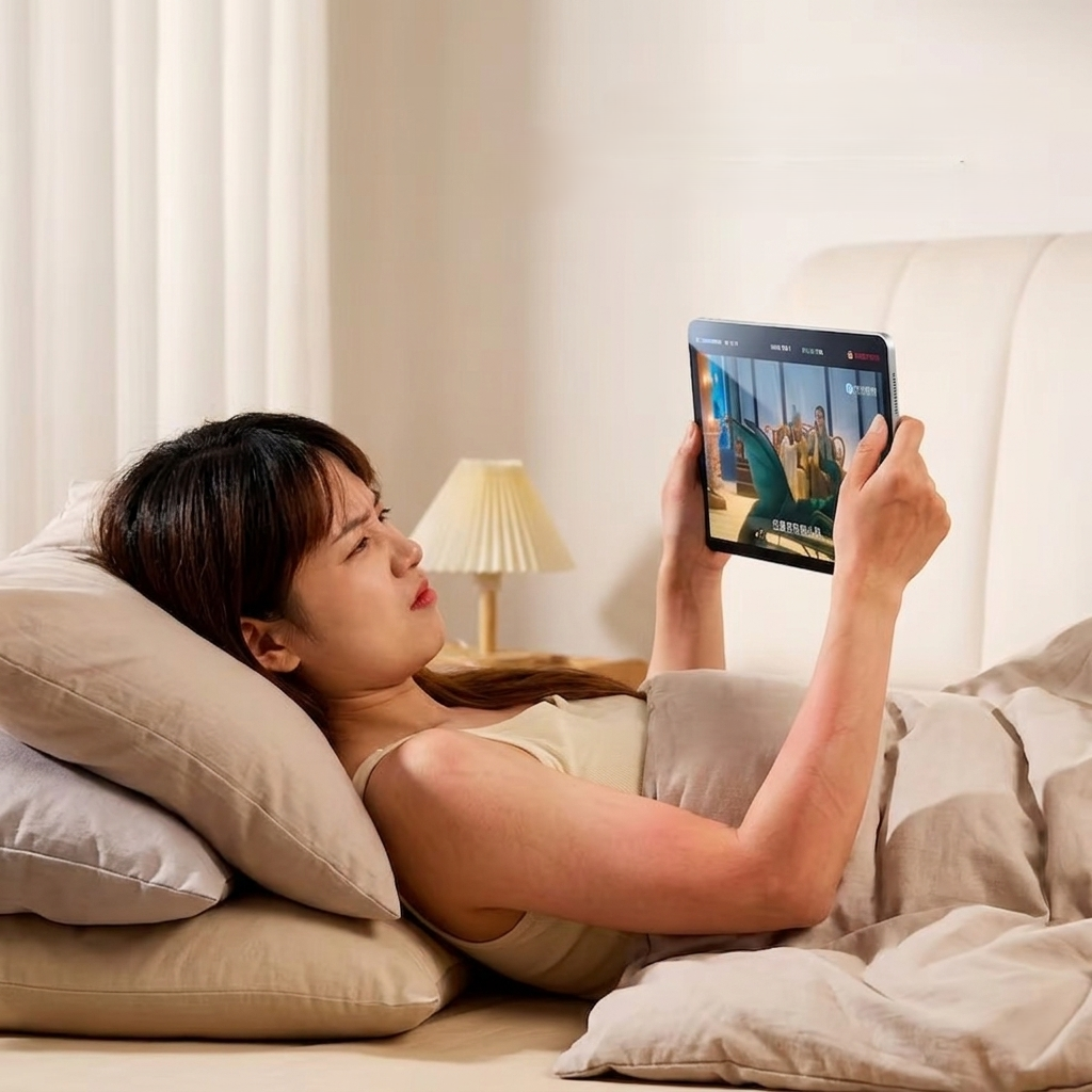 Holding your device in bed gets uncomfortable fast