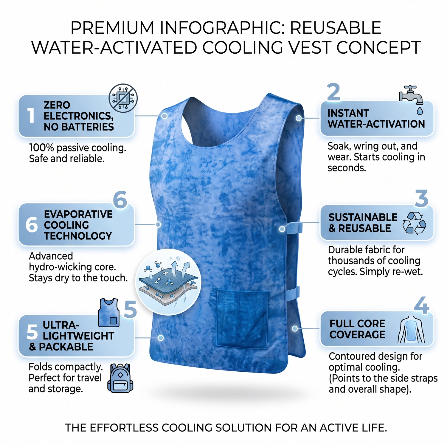 Reusable Cooling Without Batteries or Charging