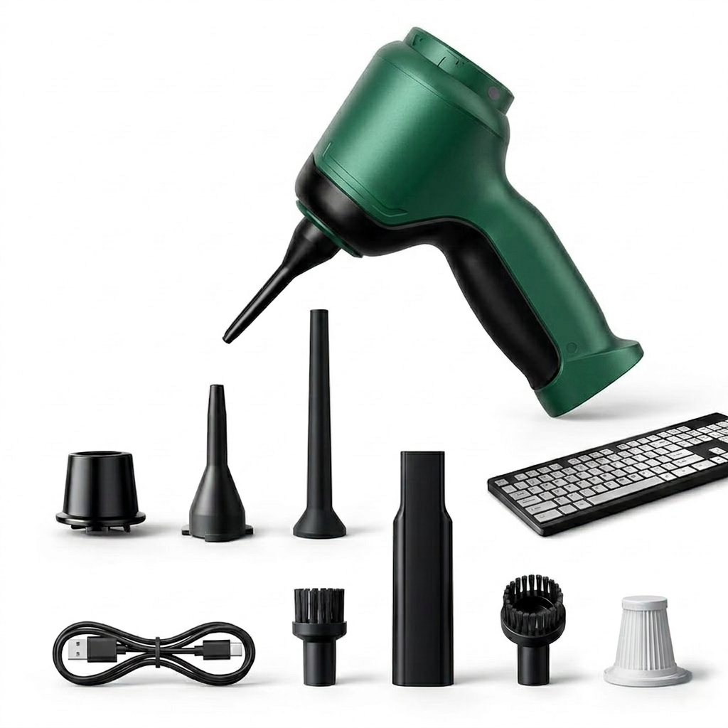 Cordless Precision Cleaning Tool – Compact Handheld Vacuum & Air Blower for Desks & Devices