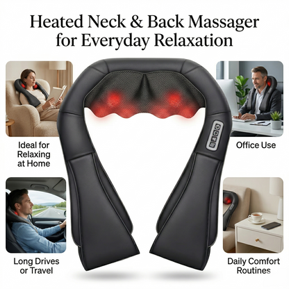 Heated Neck & Back Massager for Everyday Relaxation