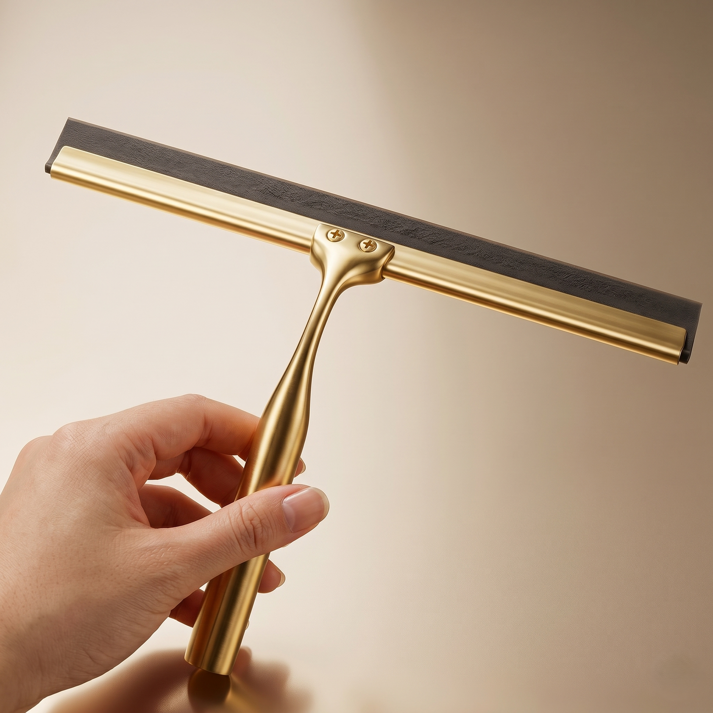 Kovelli Brass Shower Glass Squeegee With Wall Mount Hook
