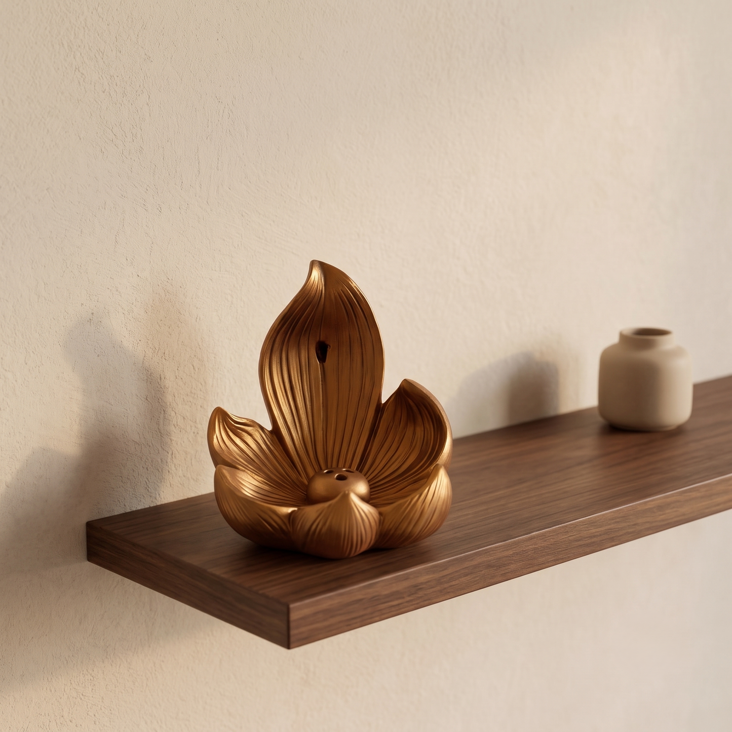 Small Lotus Resin Incense Stick Holder & Ash Catcher