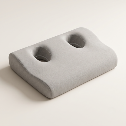 Ergonomic Memory Foam Pillow with Dual Ear Openings