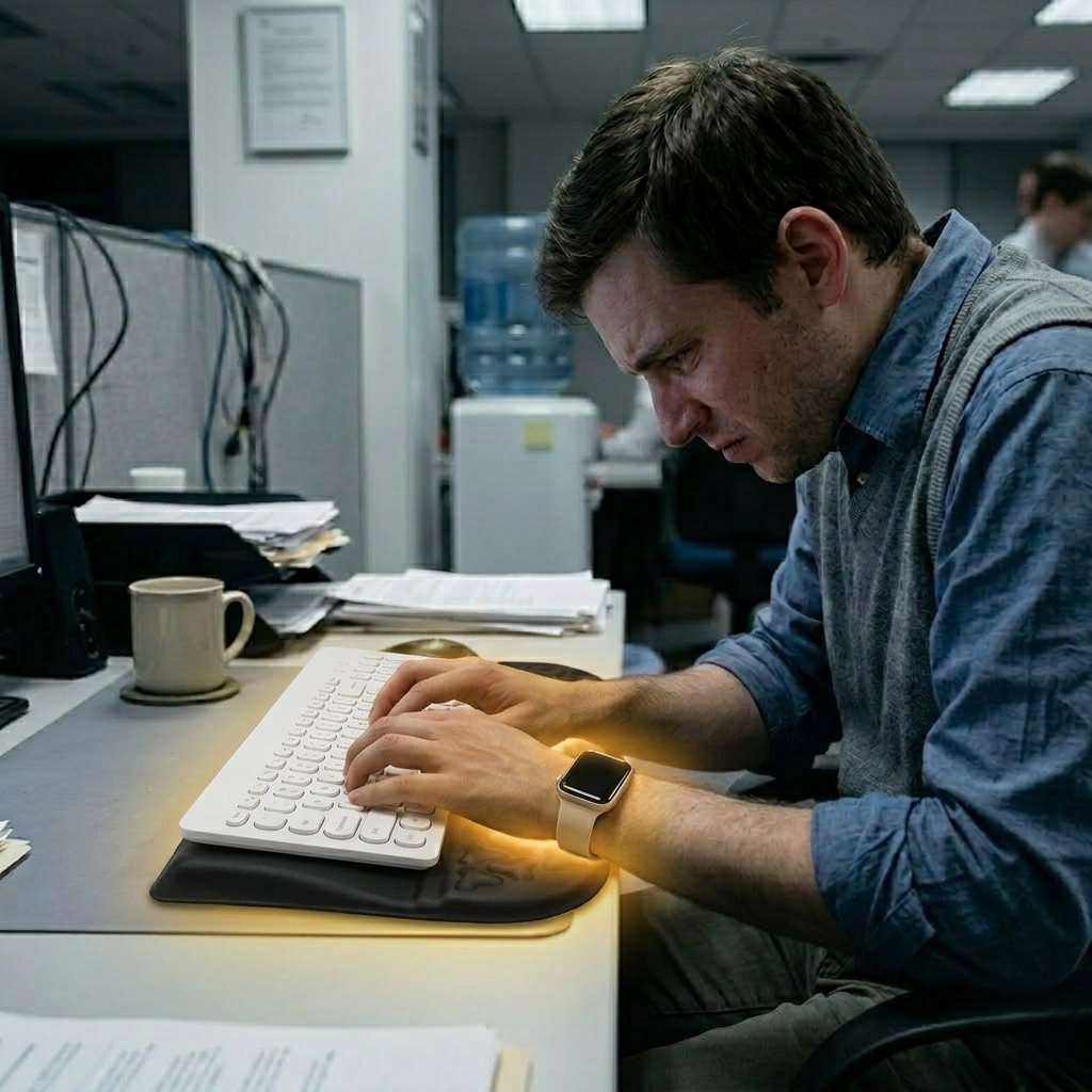 Ergonomic Wrist Support Pad – Pressure Relief Desk Cushion for Keyboard & Mouse Comfort