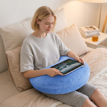 Ergonomic Lap Support Pillow for Reading, Gaming & Work – Arm Support Cushion for Couch & Bed