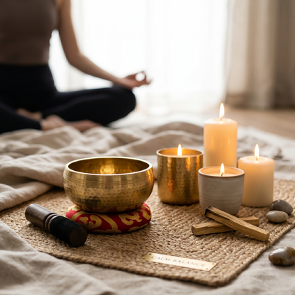 Handcrafted Tibetan Singing Bowl Meditation Set