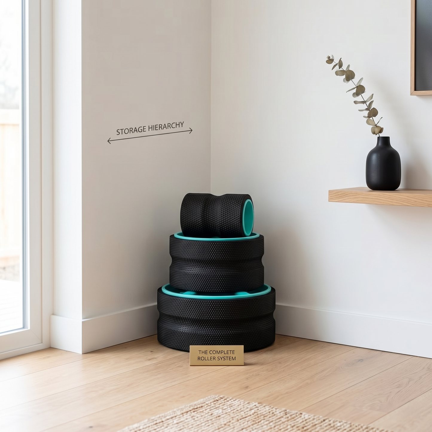 3-Piece Back Stretching & Spinal Alignment Roller Set for Daily Mobility & Recovery