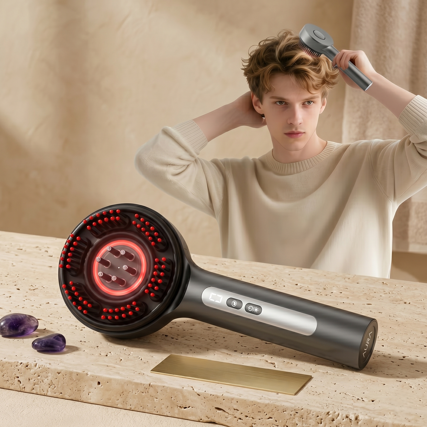 Kovelli™ Heated Scalp Massage Oil Applicator Brush