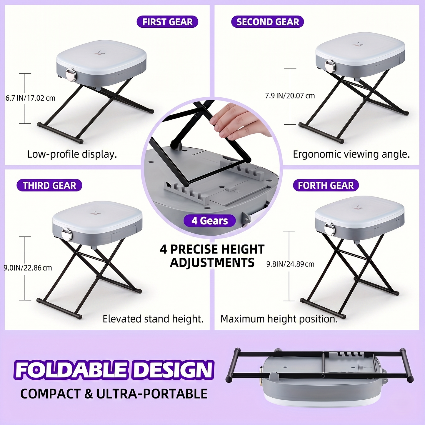 Adjustable Foot Care Station – Elevated Comfort Platform with Light & Mirror for Easy At-Home Grooming