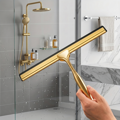 Kovelli Brass Shower Glass Squeegee With Wall Mount Hook