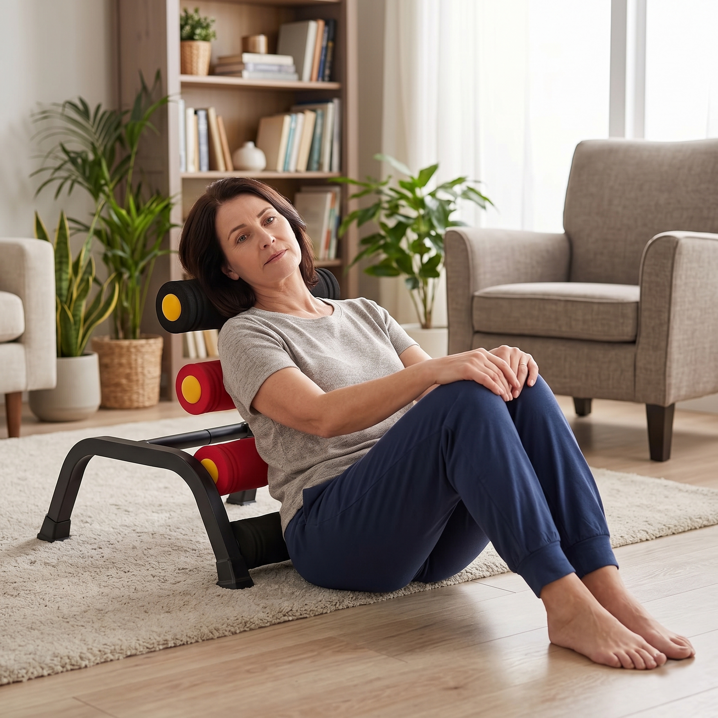 Adjustable Back Stretch & Core Training Bench for Home Mobility & Flexibility