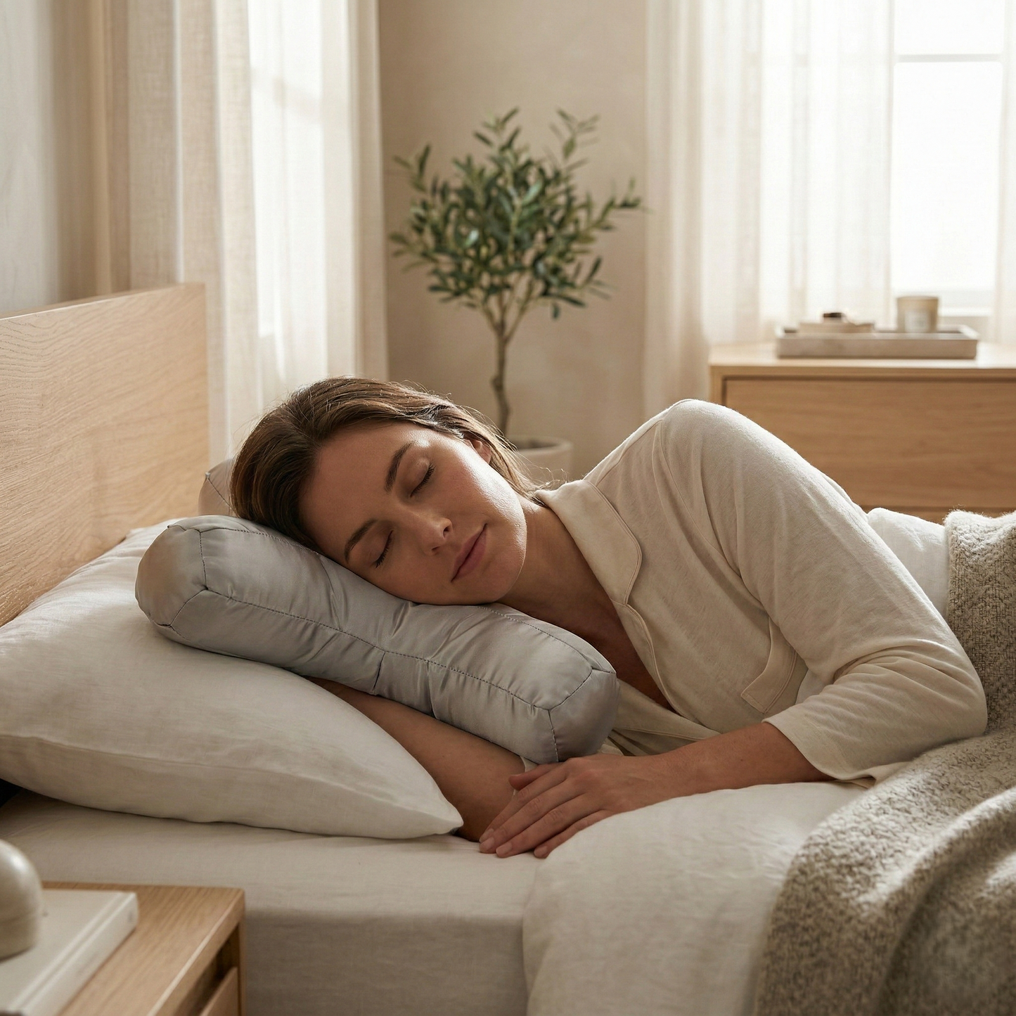 Ergonomic Side Support Pillow for Elevated Rest