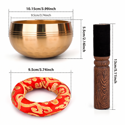 Handcrafted Tibetan Singing Bowl Meditation Set
