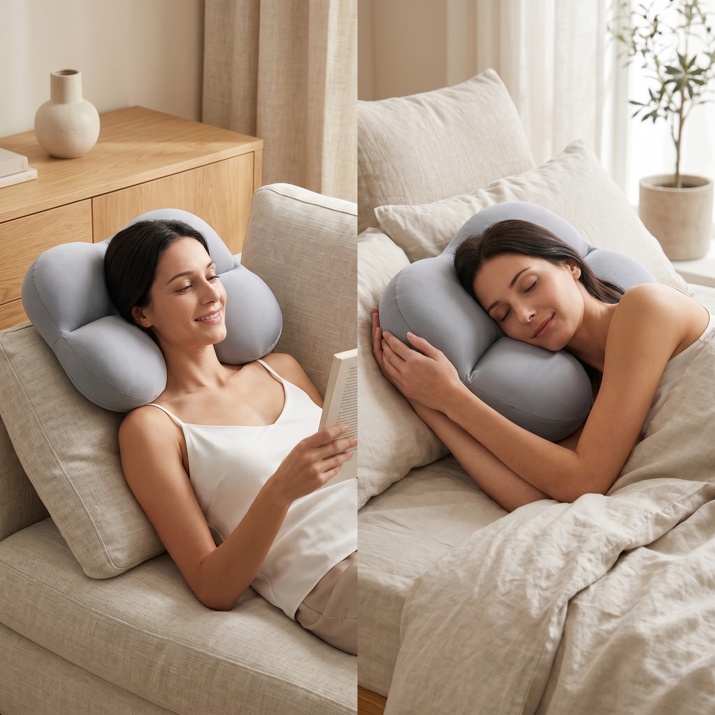Ergonomic Egg Shape Neck Support Sleeping Pillow