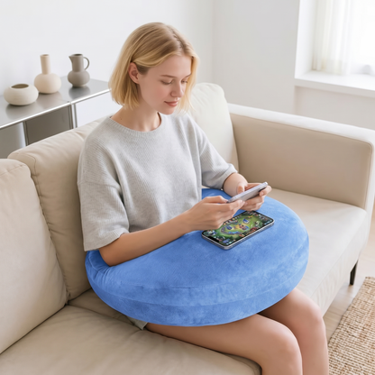 Ergonomic Lap Support Pillow for Reading, Gaming & Work – Arm Support Cushion for Couch & Bed