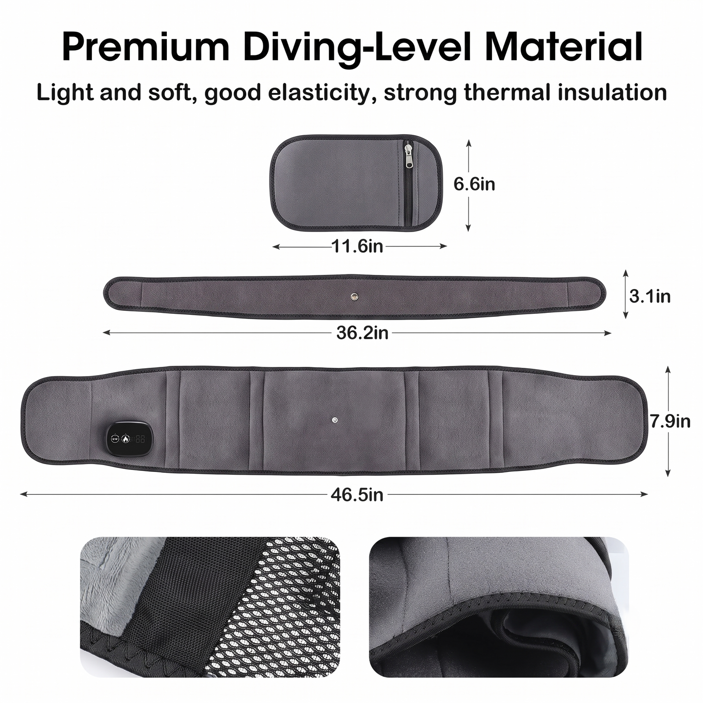 Cordless Heated Waist Belt Massager
