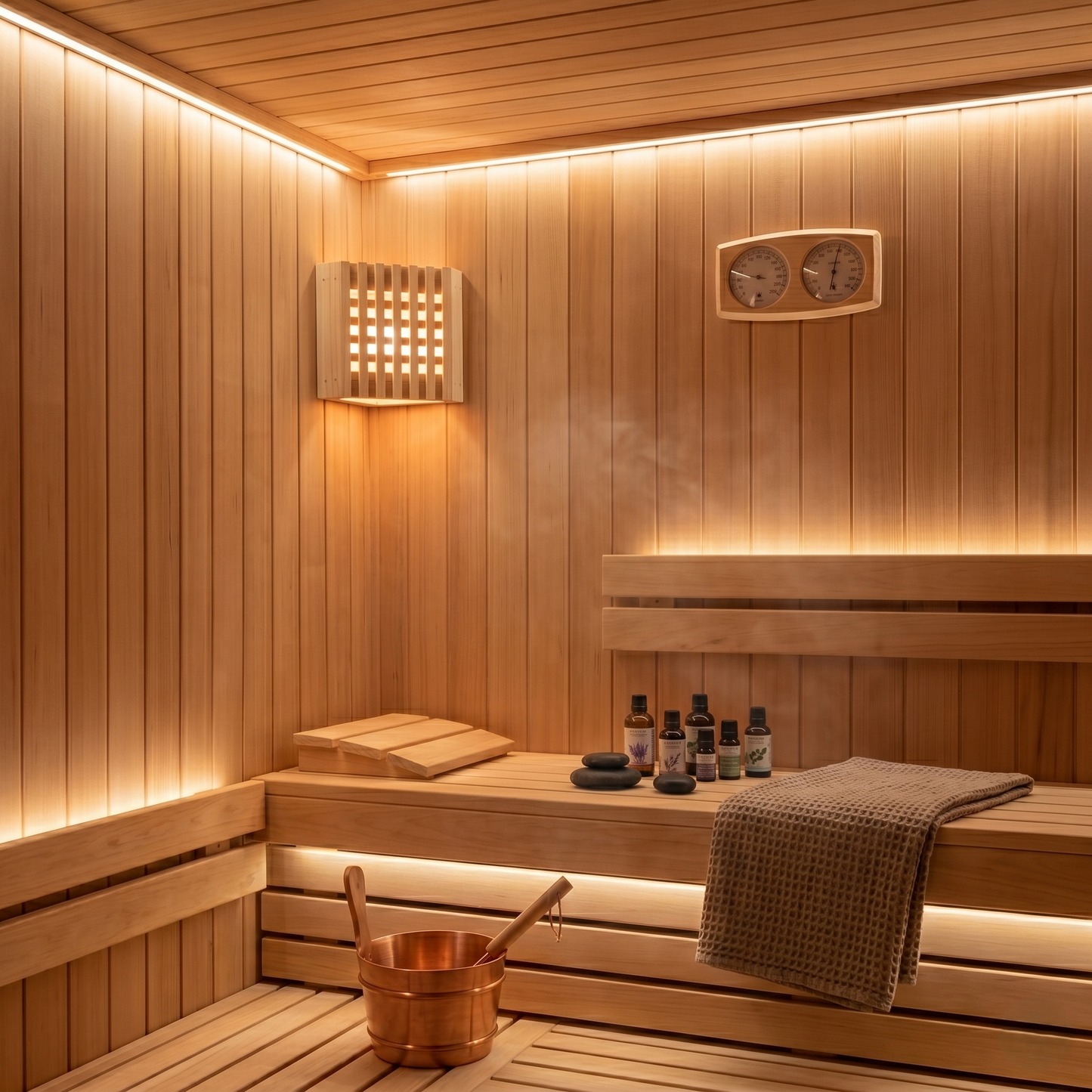 Kovelli™ Wooden Sauna Light Cover For Warm Ambient Sauna Lighting