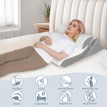 Adjustable Bed Wedge Pillow Set for Elevated Sleeping & Relaxation