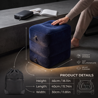 Inflatable Travel Footrest Pillow