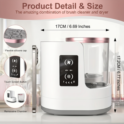 Kovelli™ Smart Makeup Brush Cleaner & Dryer – Automatic USB Cosmetic Brush Cleaning Machine