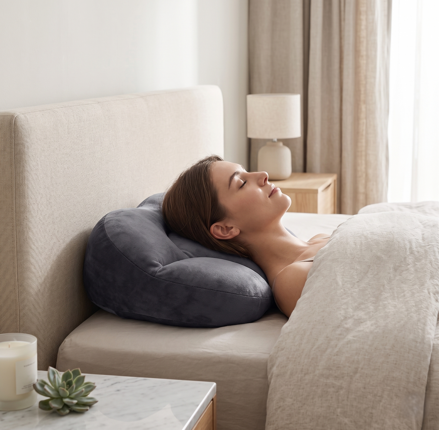 Ergonomic Egg Shape Neck Support Sleeping Pillow