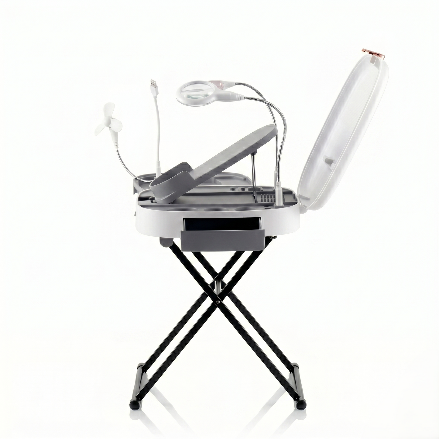 Adjustable Foot Care Station – Elevated Comfort Platform with Light & Mirror for Easy At-Home Grooming