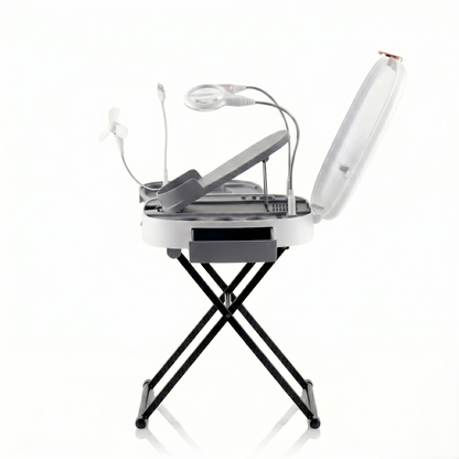 Adjustable Foot Care Station – Elevated Comfort Platform with Light & Mirror for Easy At-Home Grooming