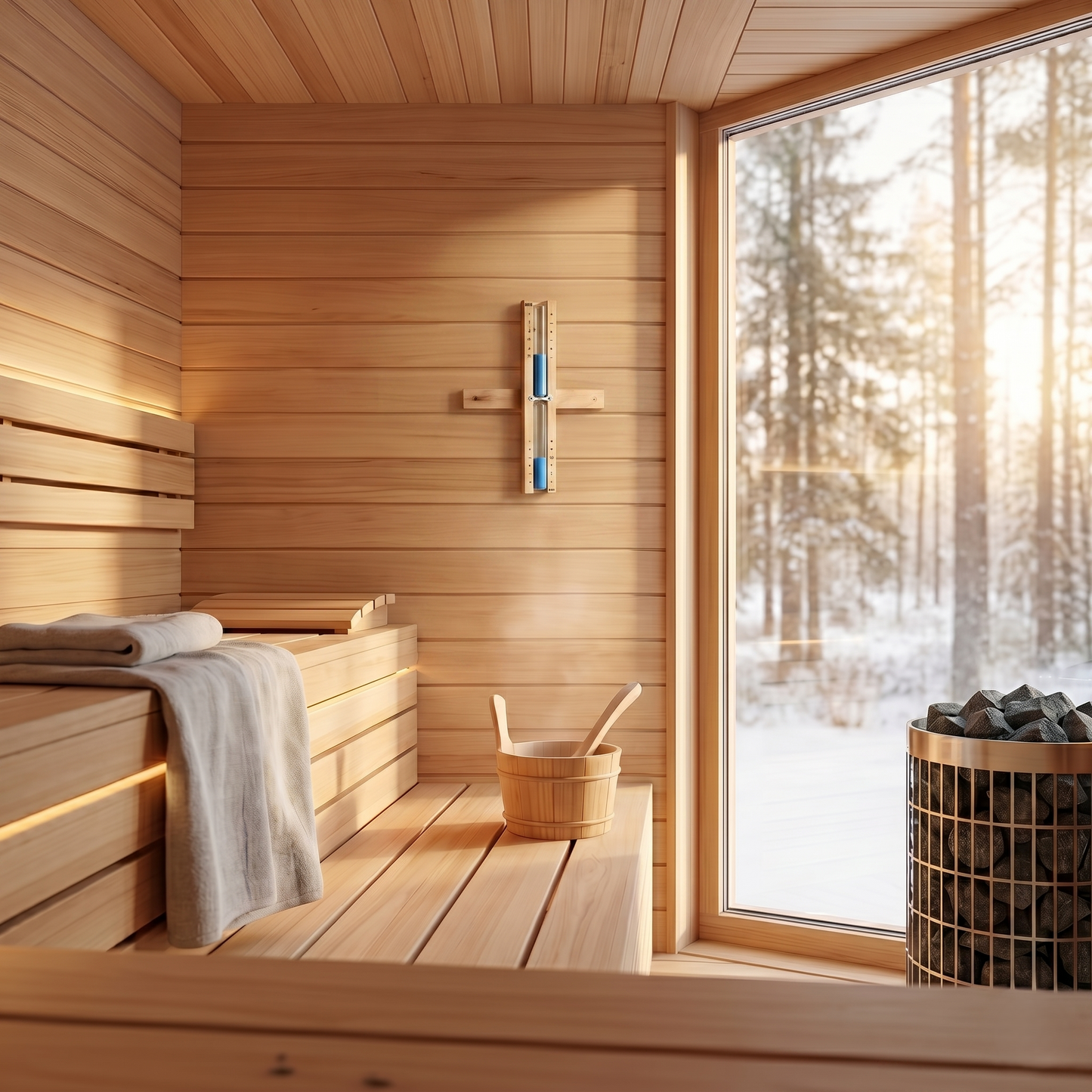 Wooden Sauna Sand Timer Wall Mounted 15 Minute Hourglass Timer