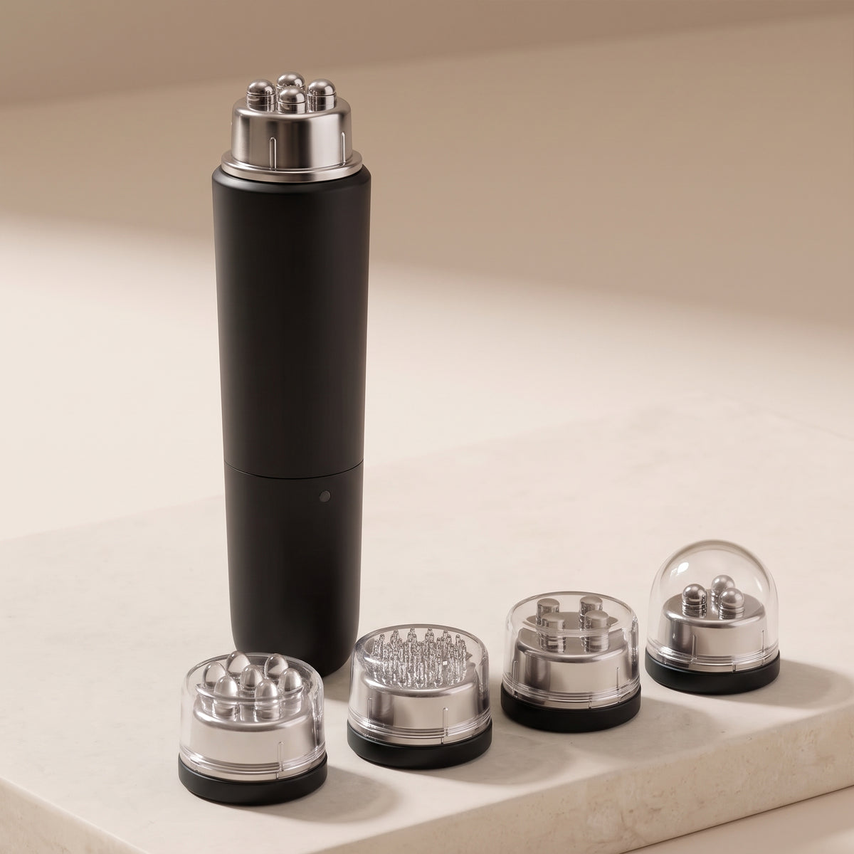 4-in-1 Micro-Vibration Facial Massager with Interchangeable Heads