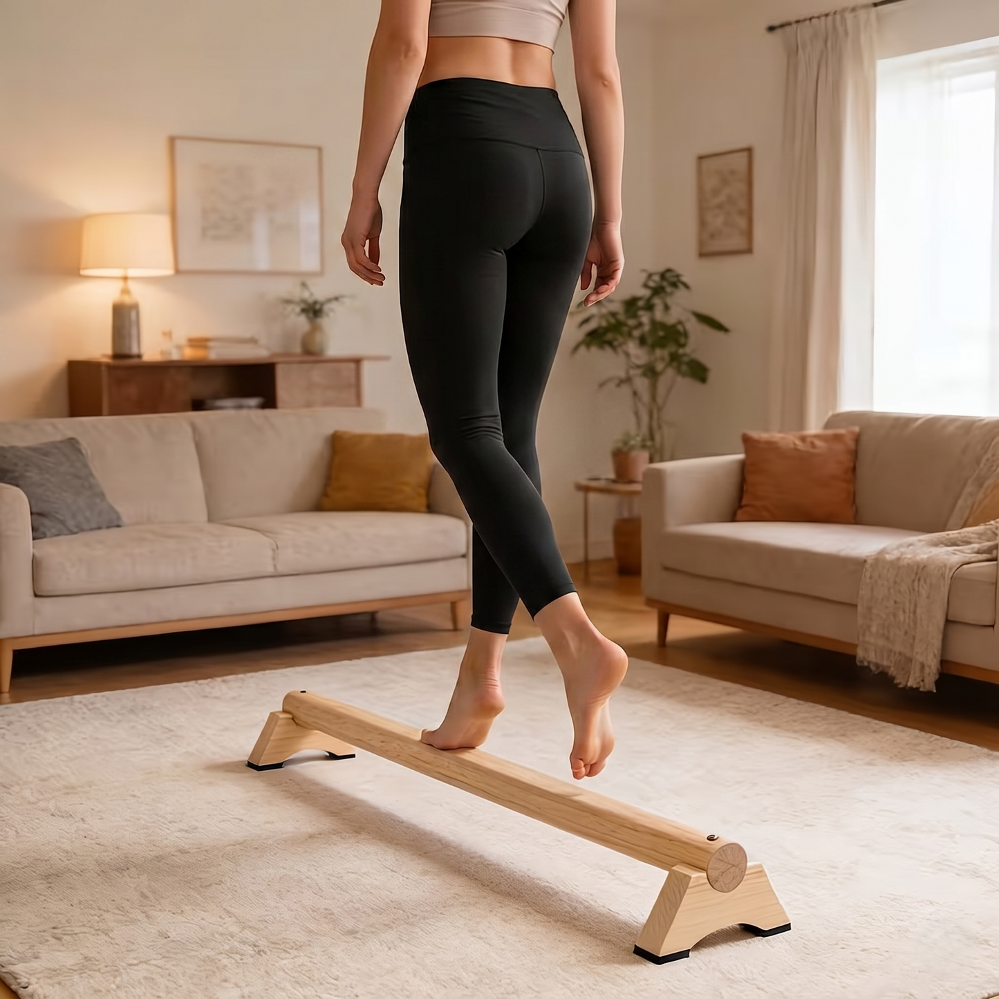 Wooden Balance Trainer Bar – At-Home Stability & Coordination Training Tool